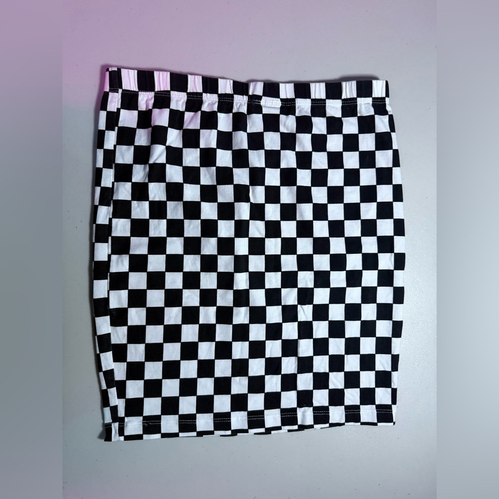 Checkered Black and White Women's Skirt